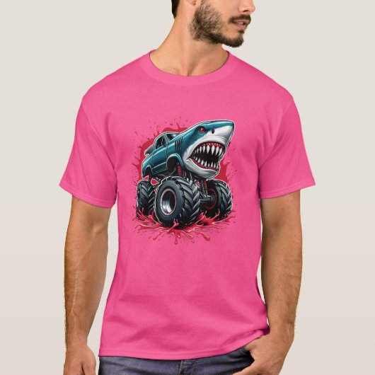 Monster Truck Shark is mijn jam shark monster truc T-shirt (Voorkant)