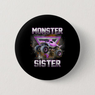 Monster Truck Sister Monster Truck zijn mijn jamtr Ronde Button 5,7 Cm
