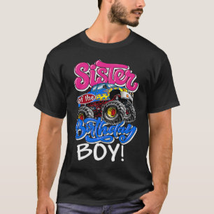 Monster Truck Sister van The Birthday Boy T-shirt