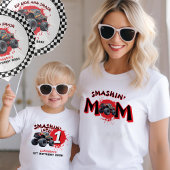 Monster Truck Smash bijpassende moeder verjaardag T-shirt