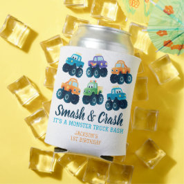 Monster Truck Smash en Crash Verjaardag Blikjeskoeler