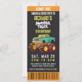 Monster Truck Smash en Rev Kids Verjaardagsfeestje Kaart (Voorkant)