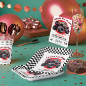 Monster Truck Smash Geruite Vlag 1e verjaardag Papieren Bordje