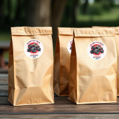 Monster Truck Smash Geruite Vlag 1e verjaardag Ronde Sticker