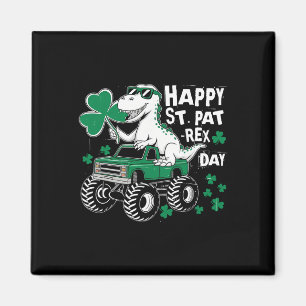 Monster Truck St. Patrick's Day Dinosaur Gelukkige Magneet