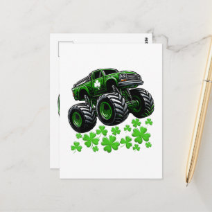 Monster Truck St. Patrick's Day Iers Geluk Briefkaart