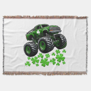 Monster Truck St. Patrick's Day Iers Geluk Deken