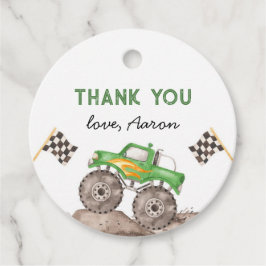 Monster Truck, Start Je Motor Favor Tags Bedankjes Labels