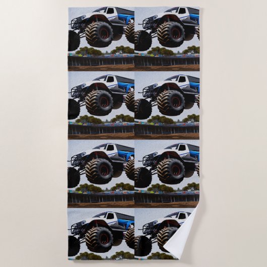 Monster Truck Start Strandlaken (Voorkant)