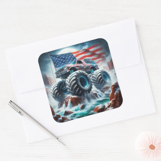 MONSTER TRUCK STICKER (Envelop)