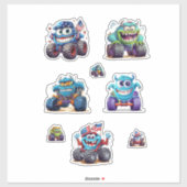 Monster Truck Sticker Sheet voor de lol (Vel)