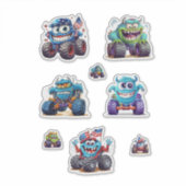 Monster Truck Sticker Sheet voor de lol (Voorkant)