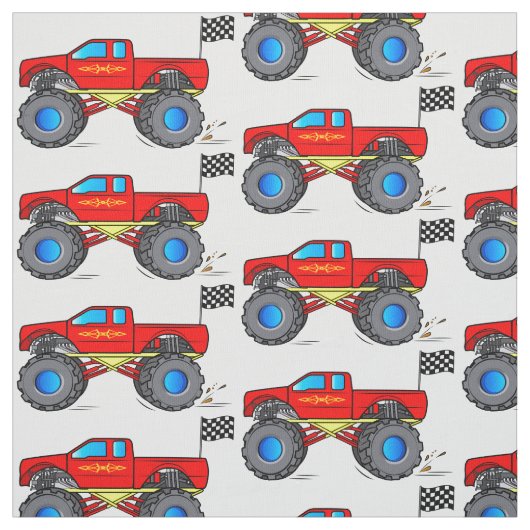 Monster Truck Stof (Swatch)