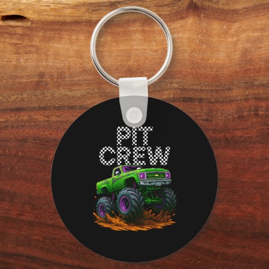 Monster Truck T Crew Family Matching Birthday Part Sleutelhanger (Voorkant)