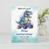 Monster Truck T-Rex jongen Verjaardag Kaart (Staand voorkant)