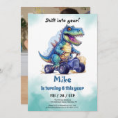 Monster Truck T-Rex jongen Verjaardag Kaart (Voorkant / Achterkant)