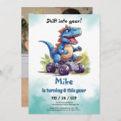 Monster Truck T-Rex jongen Verjaardag Kaart (Voorkant / Achterkant)