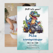 Monster Truck T-Rex jongen Verjaardag Kaart (Voorkant / Achterkant)