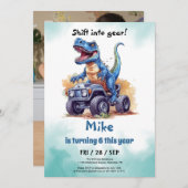 Monster Truck T-Rex jongen Verjaardag Kaart (Voorkant / Achterkant)