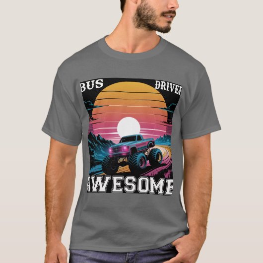  Monster Truck T-shirt - Sunset Drive Design (Voorkant)
