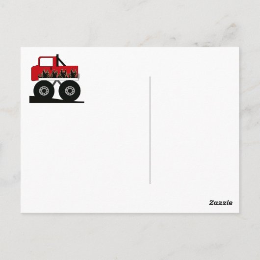 Monster Truck Thank You Postcard Briefkaart (Achterkant)