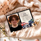 Monster Truck Thema Foto Verjaardagsfeest Kaart