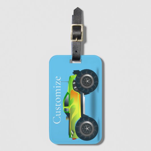 Monster Truck Thunder_Cove Bagagelabel (Voorkant (verticaal))
