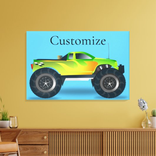 Monster Truck Thunder_Cove Canvas Afdruk (Insitu (Woonkamer))