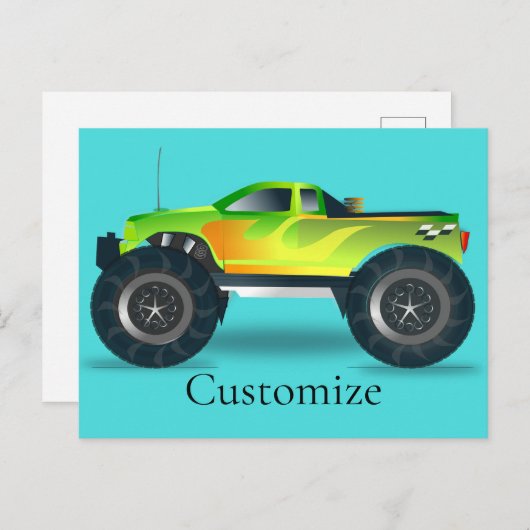 Monster Truck Thunder_Cove Feestdagenkaart (Voorkant / Achterkant)