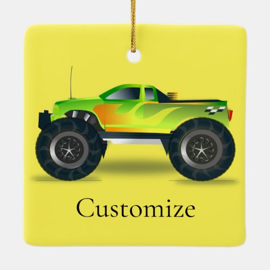 Monster Truck Thunder_Cove Keramisch Ornament (Achterkant)