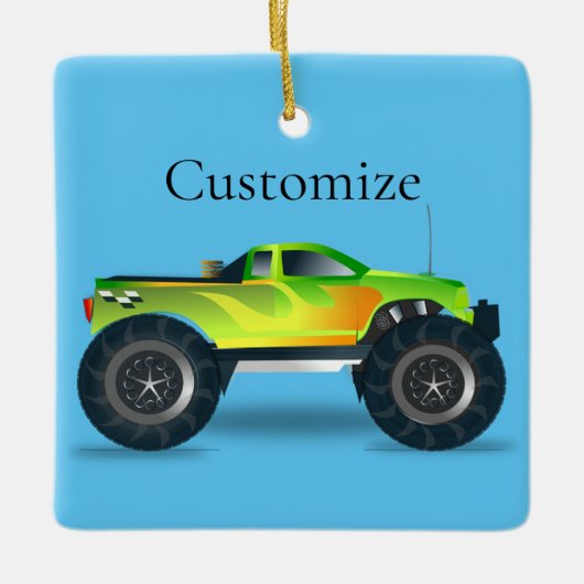 Monster Truck Thunder_Cove Keramisch Ornament (Voorkant)