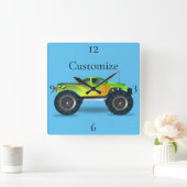 Monster Truck Thunder_Cove Vierkante Klok (Huis)