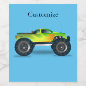 Monster Truck Thunder_Cove Wijn Etiket (Enkel label)