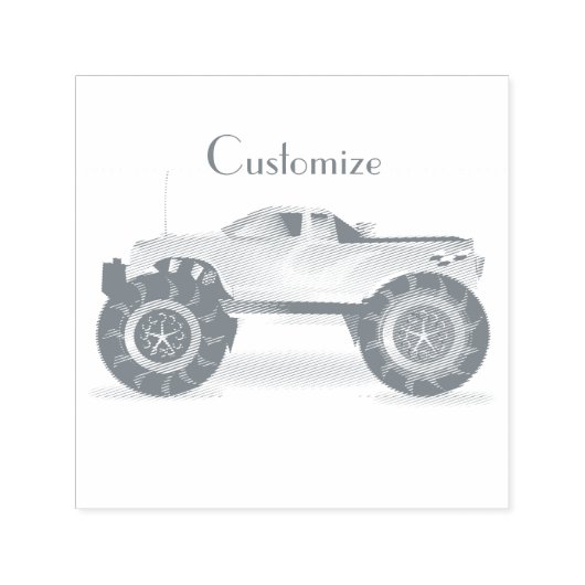 Monster Truck Thunder_Cove Zelfinktende Stempel (Design)