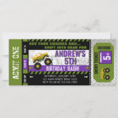 Monster Truck Ticket Verjaardag Kaart (Voorkant)