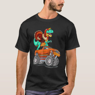 Monster Truck Turkey Trex Dinosaur Happy Thanksgiv T-shirt