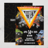 Monster Truck Uitnodiging (Voorkant / Achterkant)