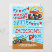 Monster Truck Uitnodiging Monster Truck Verjaardag (Voorkant)