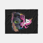 Monster Truck Unicorn Birthday Party Monster Truck Fleece Deken (Voorkant (Horizontaal))