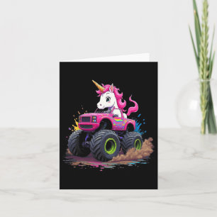 Monster Truck Unicorn Birthday Party Monster Truck Kaart