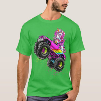 Monster Truck Unicorn Birthday Party Monster Truck T-shirt