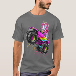 Monster Truck Unicorn Birthday Party Monster Truck T-shirt