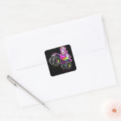 Monster Truck Unicorn Birthday Vierkante Sticker (Envelop)