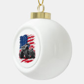 Monster Truck USA Keramische Bal Ornament (Rechts)