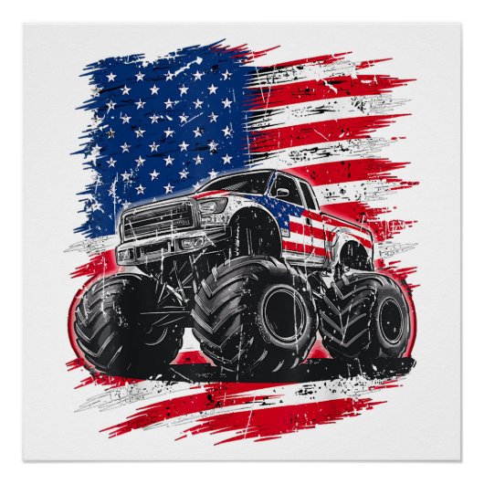 Monster Truck USA Perfect Poster (Voorkant)
