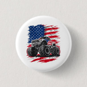 Monster Truck USA Ronde Button 3,2 Cm