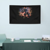 Monster Truck USA Vlag Patriotic Independence Spandoek (Beurs)