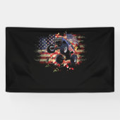 Monster Truck USA Vlag Patriotic Independence Spandoek (Horizontaal)