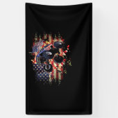 Monster Truck USA Vlag Patriotic Independence Spandoek (Verticaal)