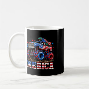 Monster Truck Usa Vlag Patriottische Peuters Jonge Koffiemok